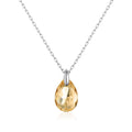 Sterling Silver Golden Shadow Necklace Created with Zircondia® Crystals