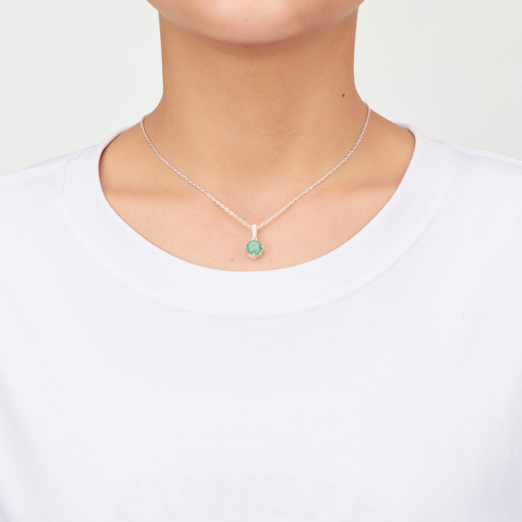 Sterling Silver Green Aventurine Gemstone Set