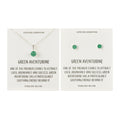 Sterling Silver Green Aventurine Gemstone Set with Quote Card