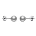 Sterling Silver Grey Shell Pearl Earrings