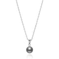 Sterling Silver Grey Shell Pearl Necklace