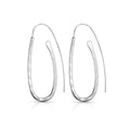 Sterling Silver Hammered Hoop Earrings