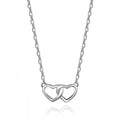 Sterling Silver Heart Link Necklace