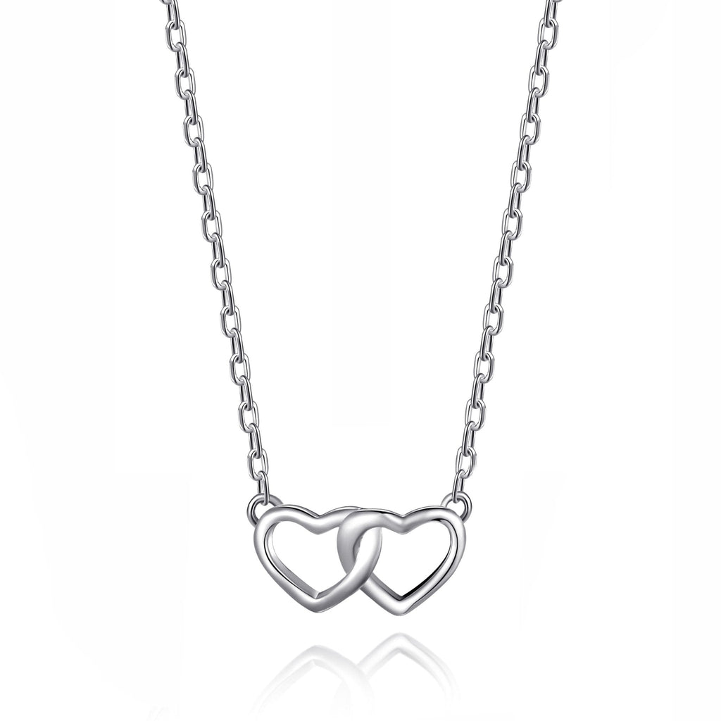 Sterling Silver I Couldn't Say I Do Without You Bridal Heart Link Necklace