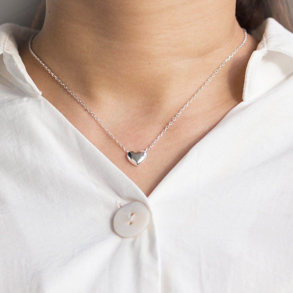 Sterling Silver I Couldn't Say I Do Without You Bridal Heart Necklace
