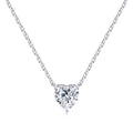 Sterling Silver Heart Solitaire Necklace Created with Zircondia® Crystals