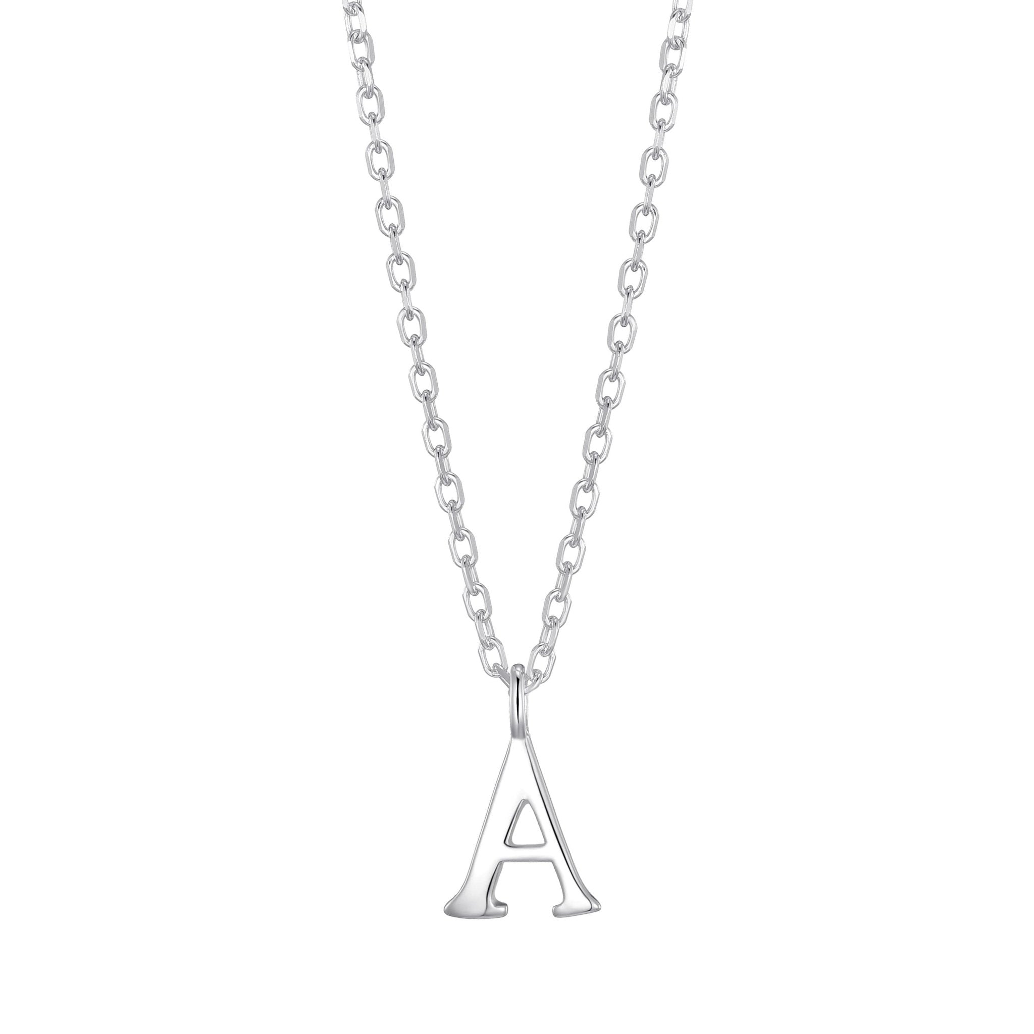 Sterling Silver Initial A Necklace