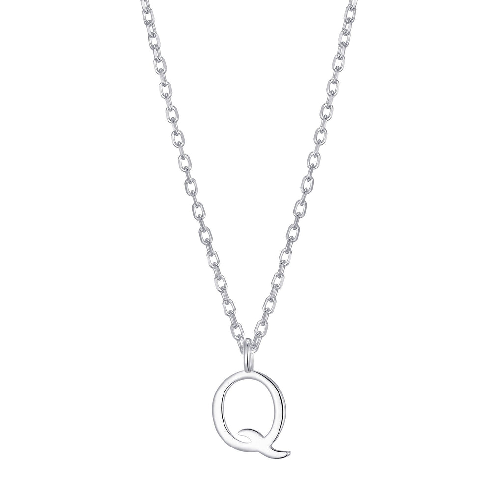 Sterling Silver Initial Q Necklace