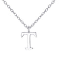 Sterling Silver Initial T Necklace