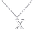 Sterling Silver Initial X Necklace
