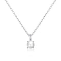 Sterling Silver June (Pearl) Birthstone Necklace Created with Gemstones from Zircondia®