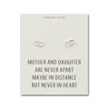 Sterling Silver Mother and Daughter Quote Heart Link Earrings