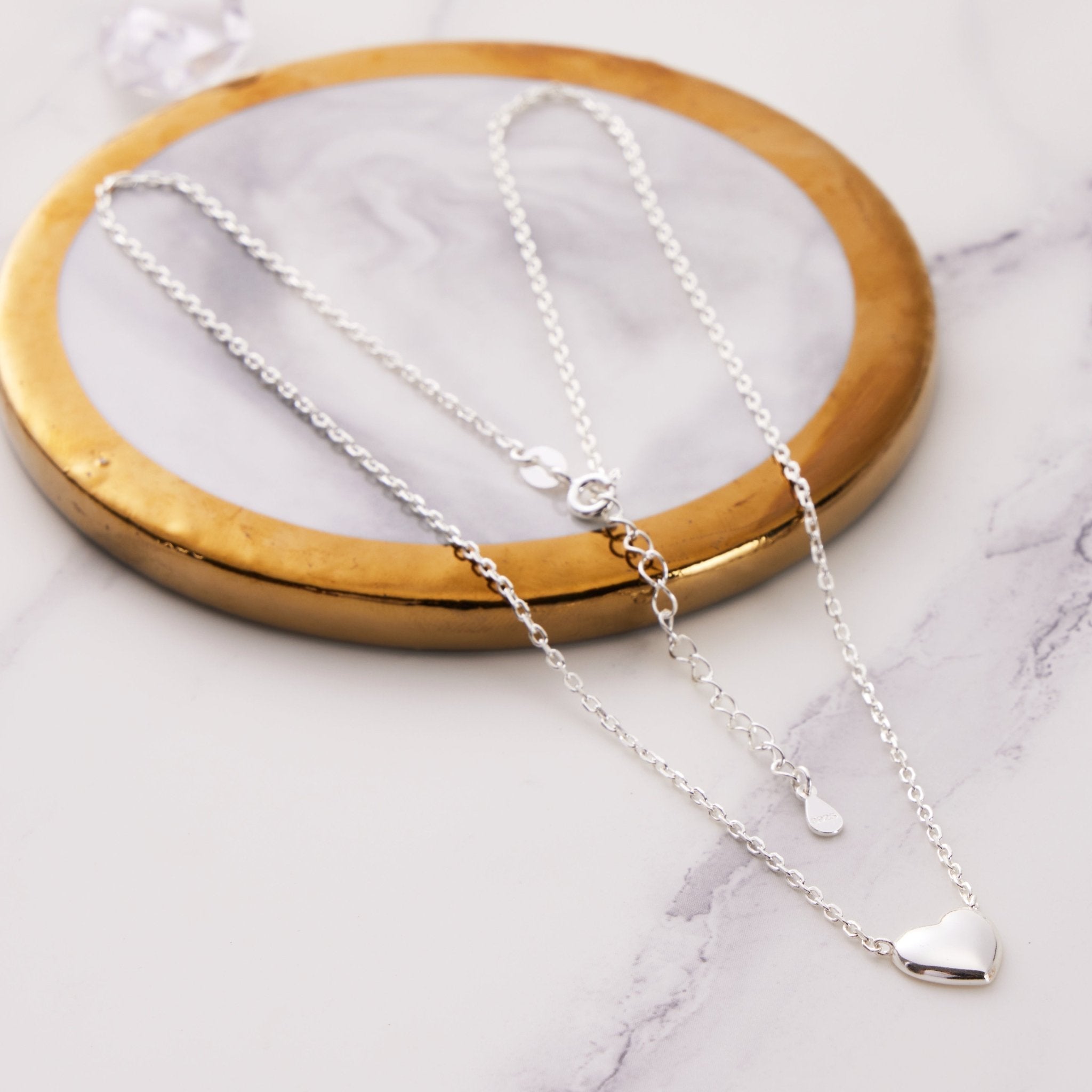 Sterling Silver Mother and Daughter Quote Heart Necklace