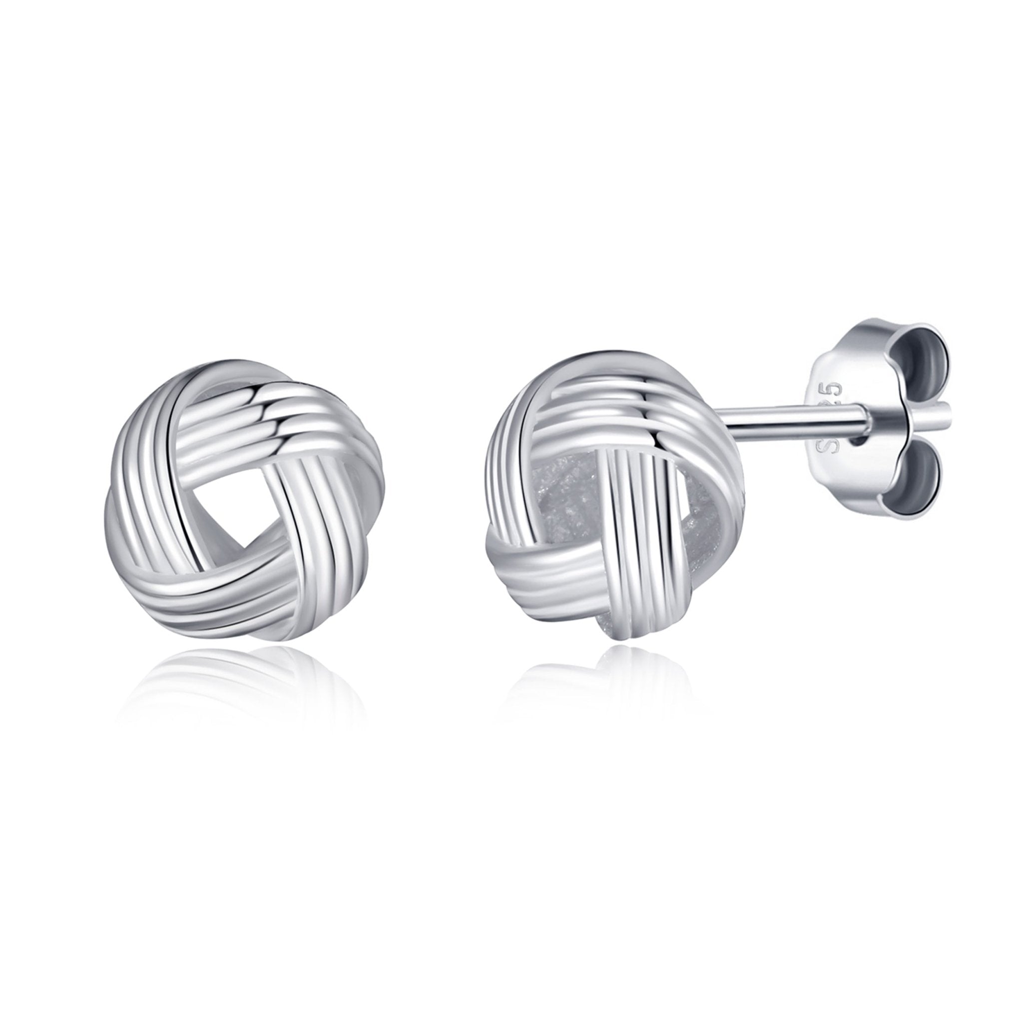 Sterling Silver Thank You for Helping us Tie The Knot Bridal Earrings