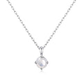 Sterling Silver October (Opal) Birthstone Necklace Created with Zircondia® Crystals