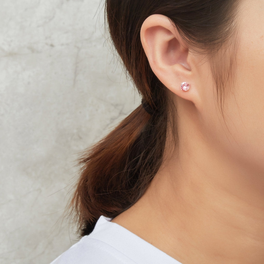Sterling Silver October (Tourmaline) Birthstone Necklace & Earrings Set Created with Zircondia® Crystals