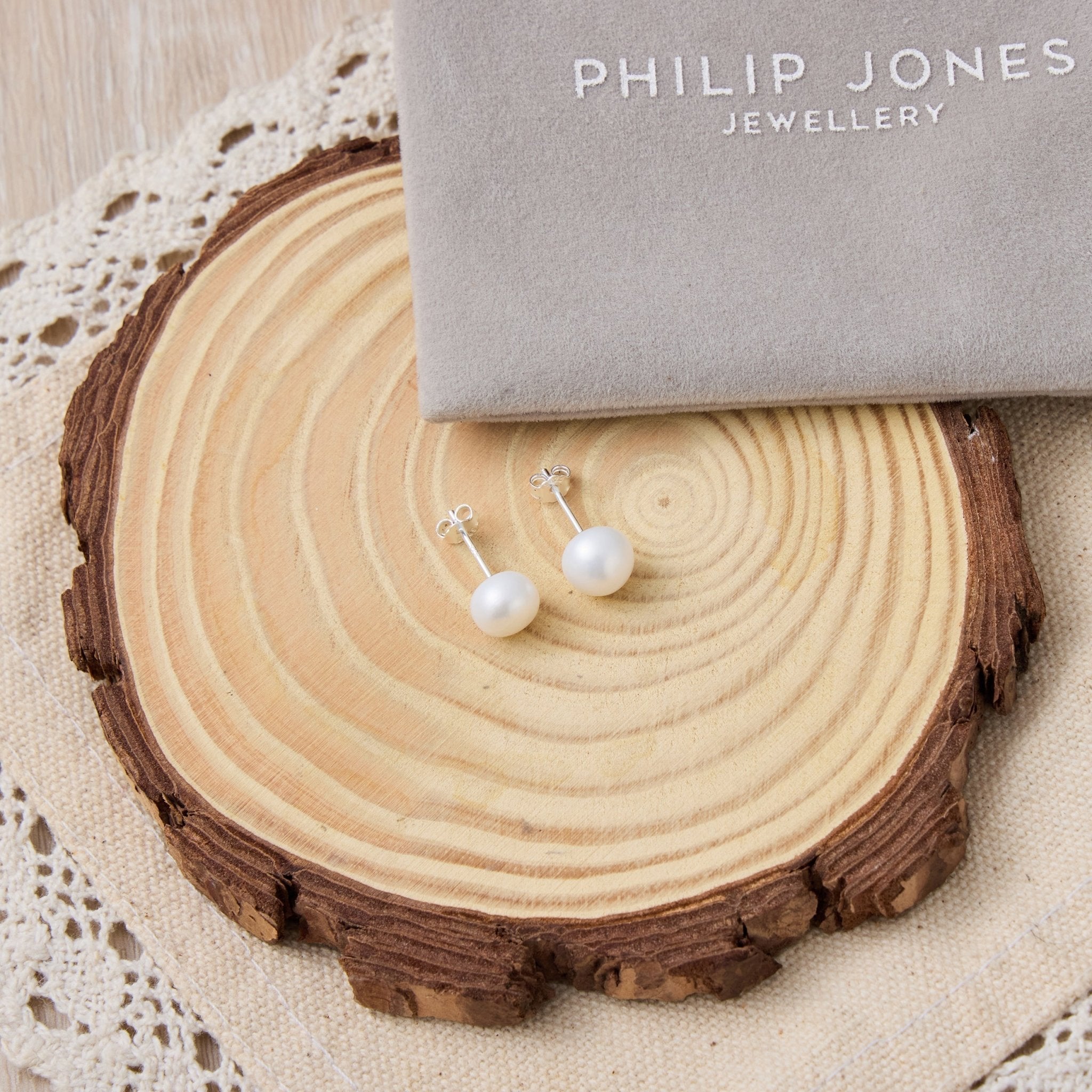 Sterling Silver Pearl Earrings