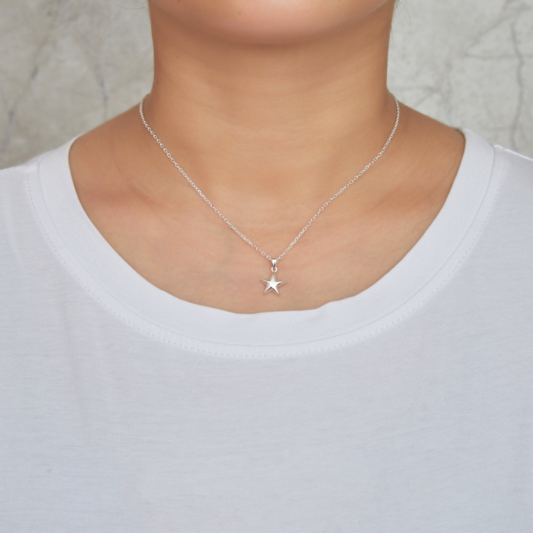 Sterling Silver Star Pendant Necklace