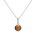 Sterling Silver Tigers Eye Gemstone Necklace