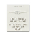 Sterling Silver True Friendship Slider Heart Link Bracelet