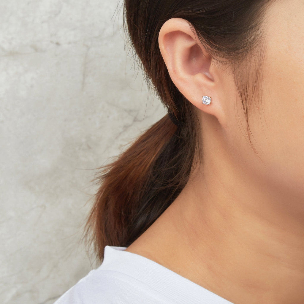 Sterling Silver World's Greatest Sister Crystal Earrings