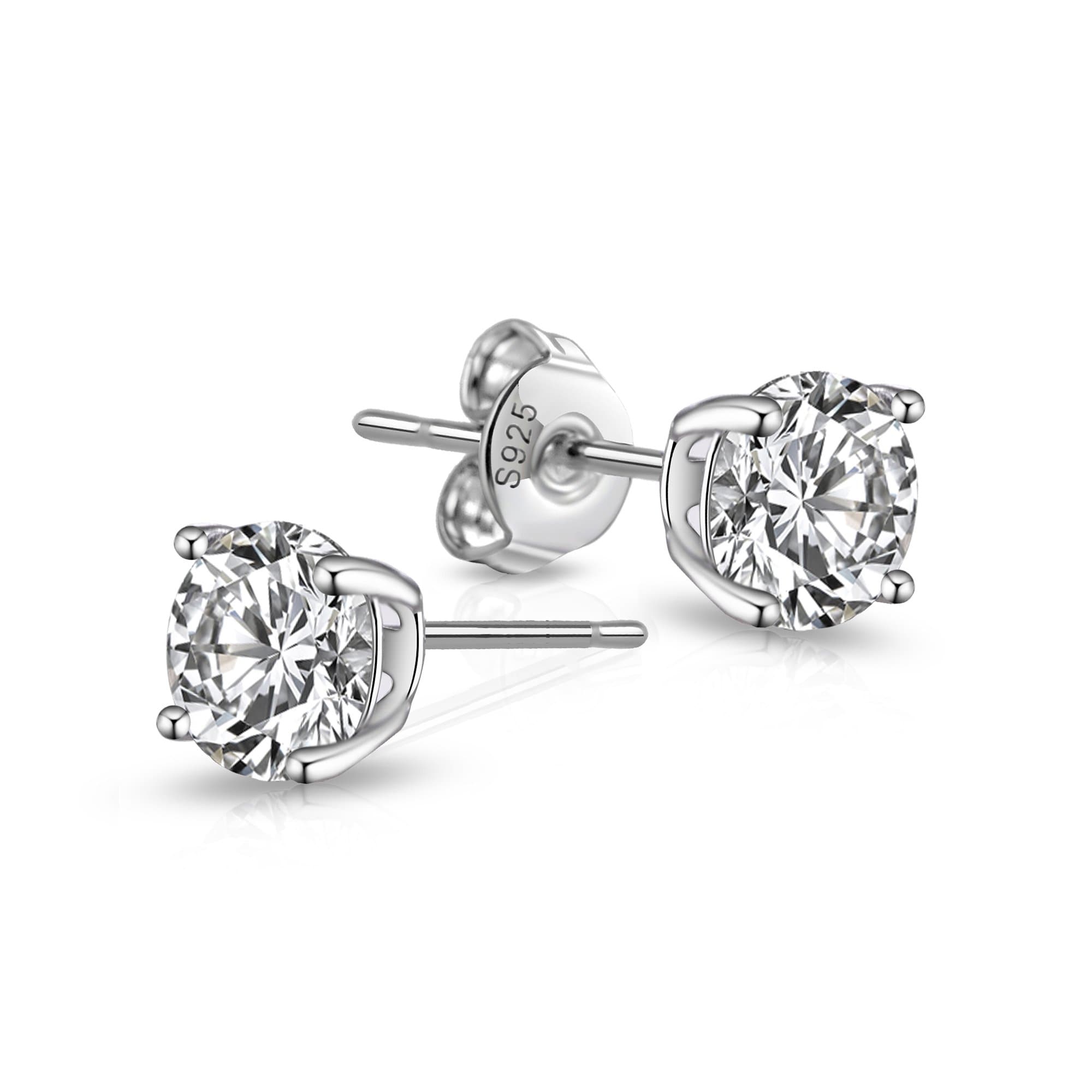 Sterling Silver World's Greatest Teacher Crystal Earrings