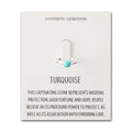 Synthetic Turquoise Adjustable Ring with Quote Card