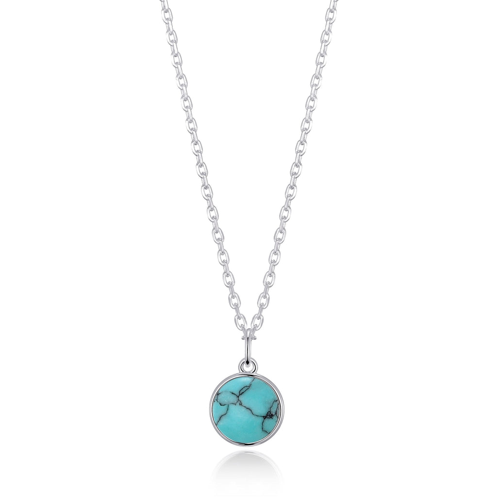 Synthetic Turquoise Necklace with Quote Card