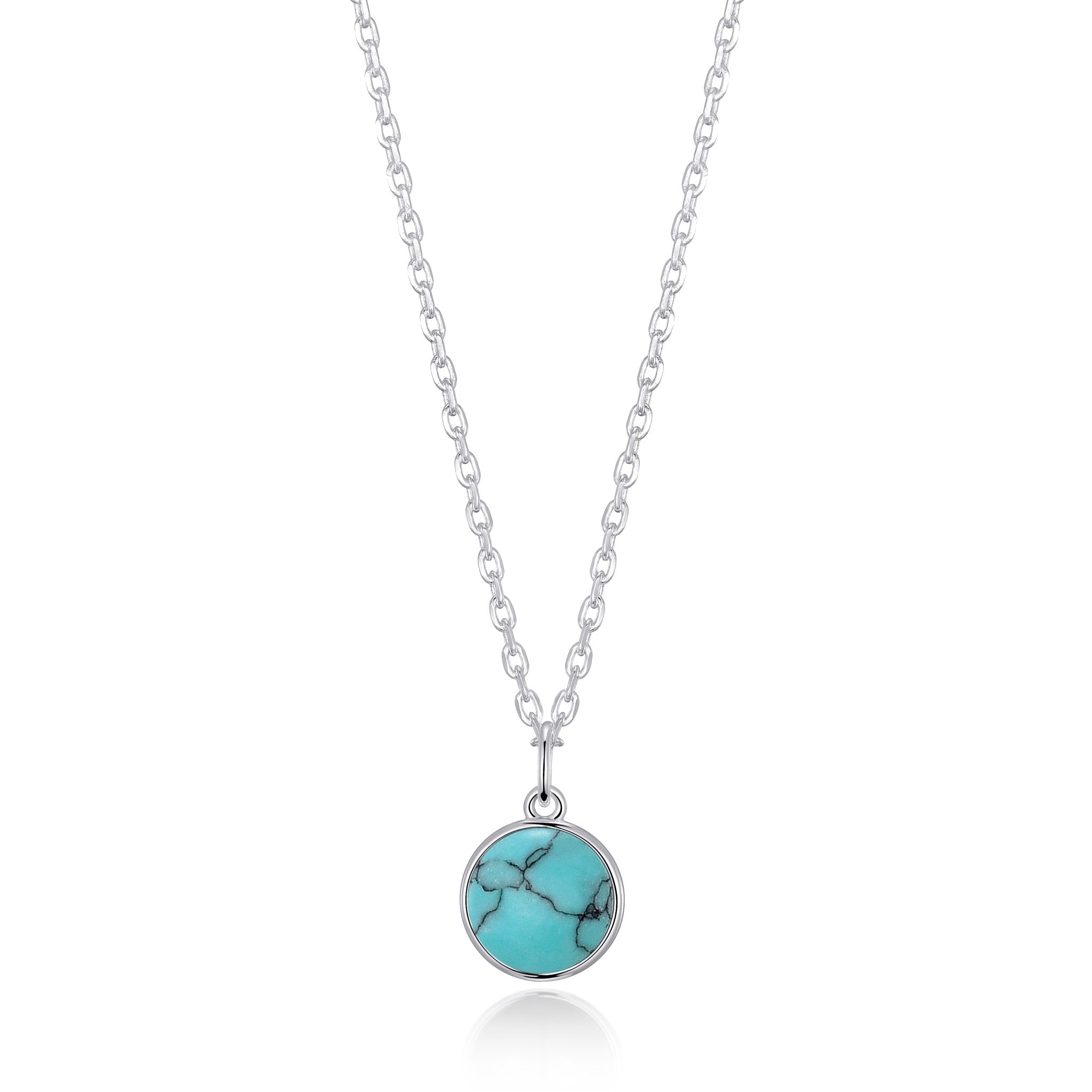 Synthetic Turquoise Necklace with Quote Card