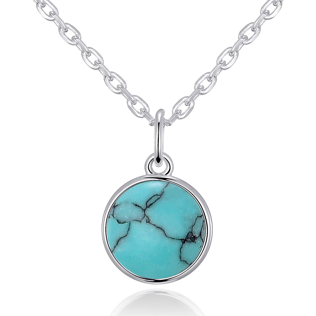 Synthetic Turquoise Necklace with Quote Card