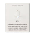Synthetic White Opal Adjustable Ring with Quote Card