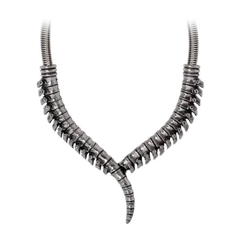 Spine Necklace Gothic Pewter Statement Collar Alchemy