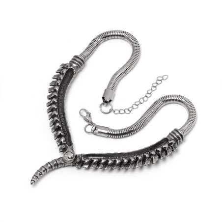 Spine Necklace Gothic Pewter Statement Collar Alchemy
