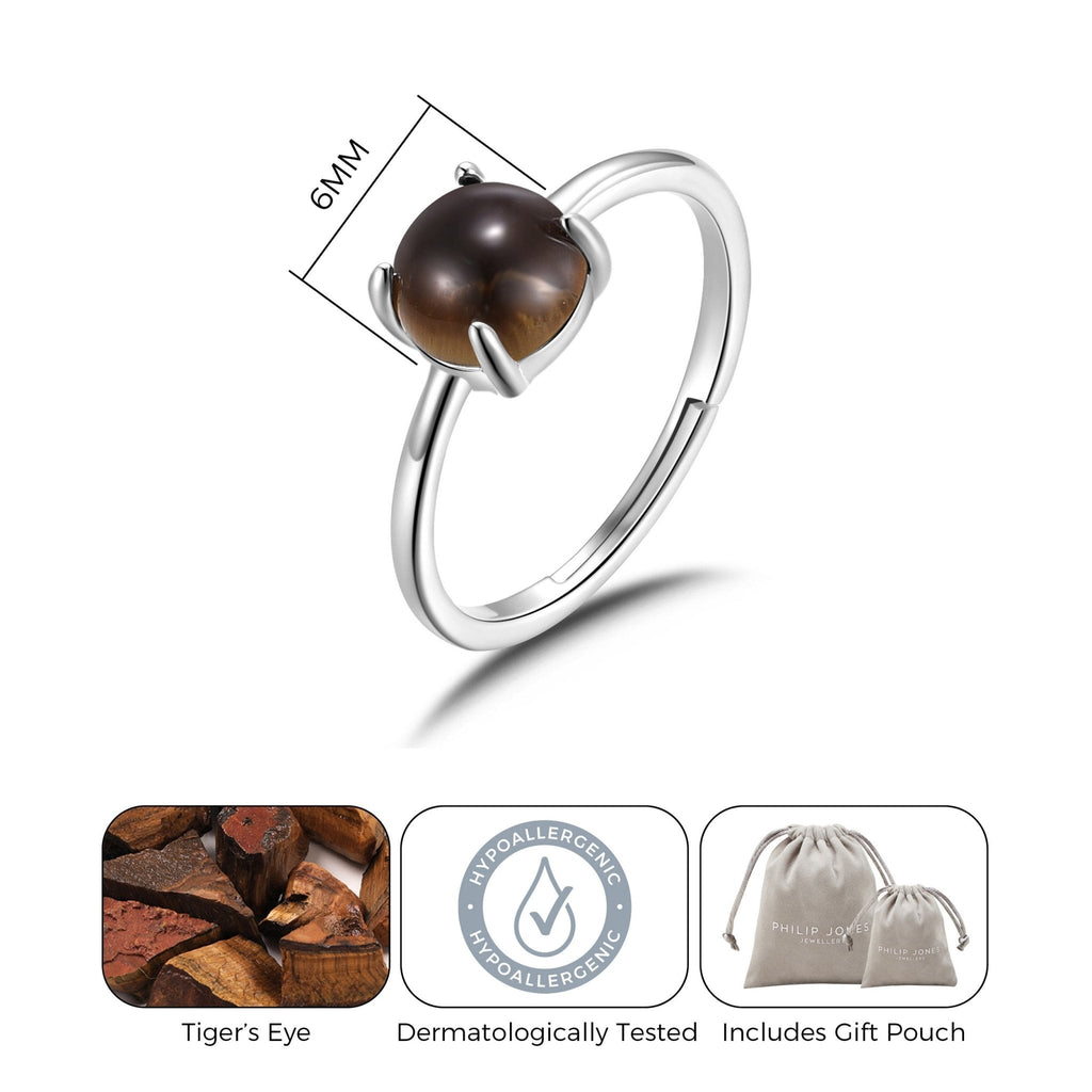 Tigers Eye Adjustable Ring