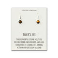 Tiger's Eye Drop Earrings with Quote Card
