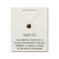 Tiger's Eye Necklace with Quote Card