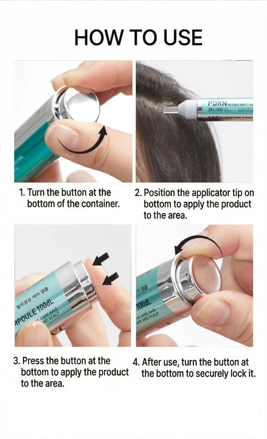 VT PDRN Reedle Shot Hair Ampoule | Korean Scalp Treatment for Thinning Hair