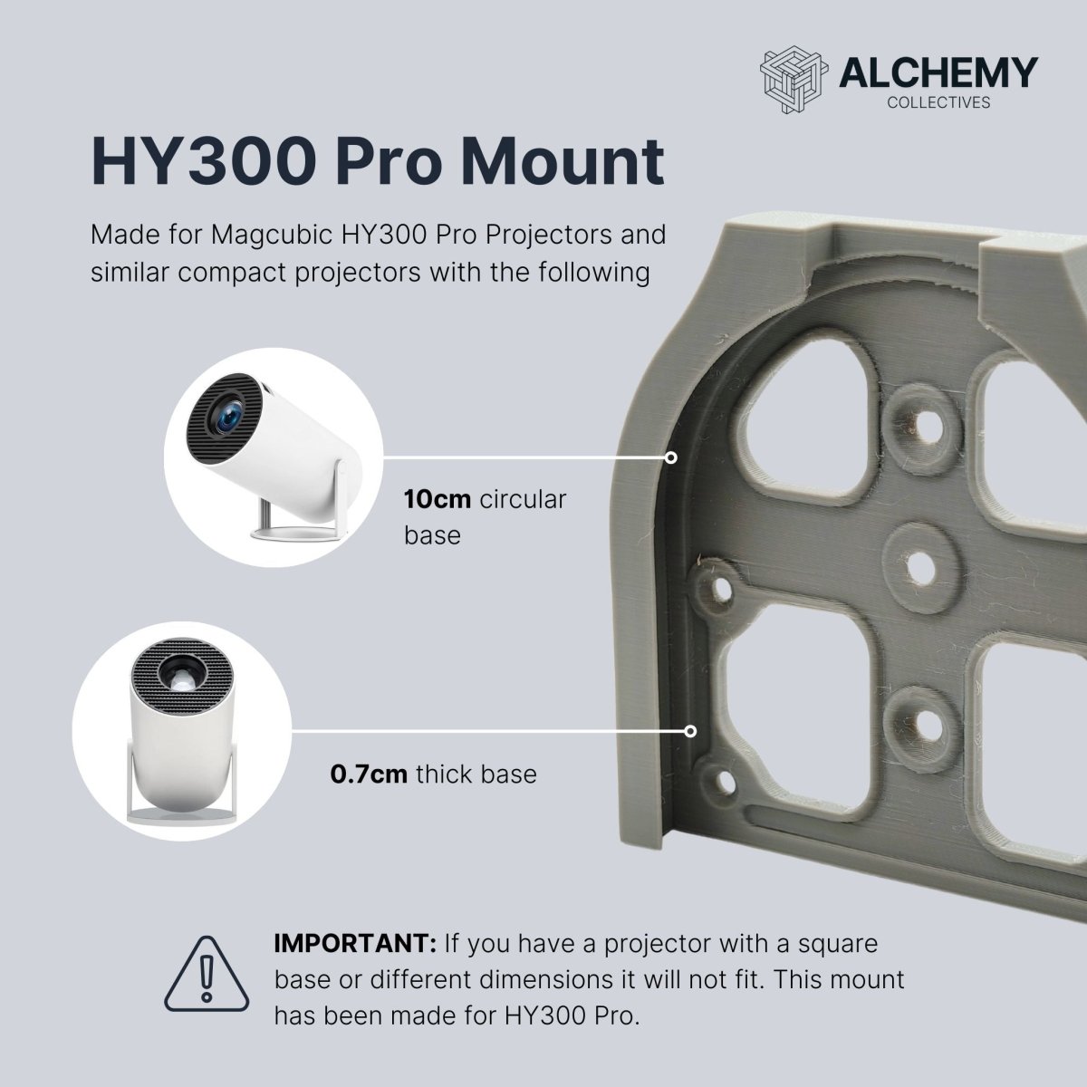 Wall & Ceiling Projector Mount | Compatible with HY300 Pro