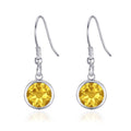 Yellow Crystal Drop Earrings Created with Zircondia® Crystals
