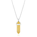 Yellow Quartz Genuine Gemstone Necklace
