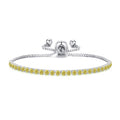 Yellow Tennis Friendship Slider Bracelet Created with Zircondia® Crystals